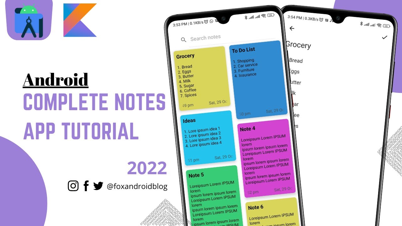 How to Make a Clean Architecture Notes App(MVVM/CRUD/ROOM) || Android Studio Tutorial || Kotlin