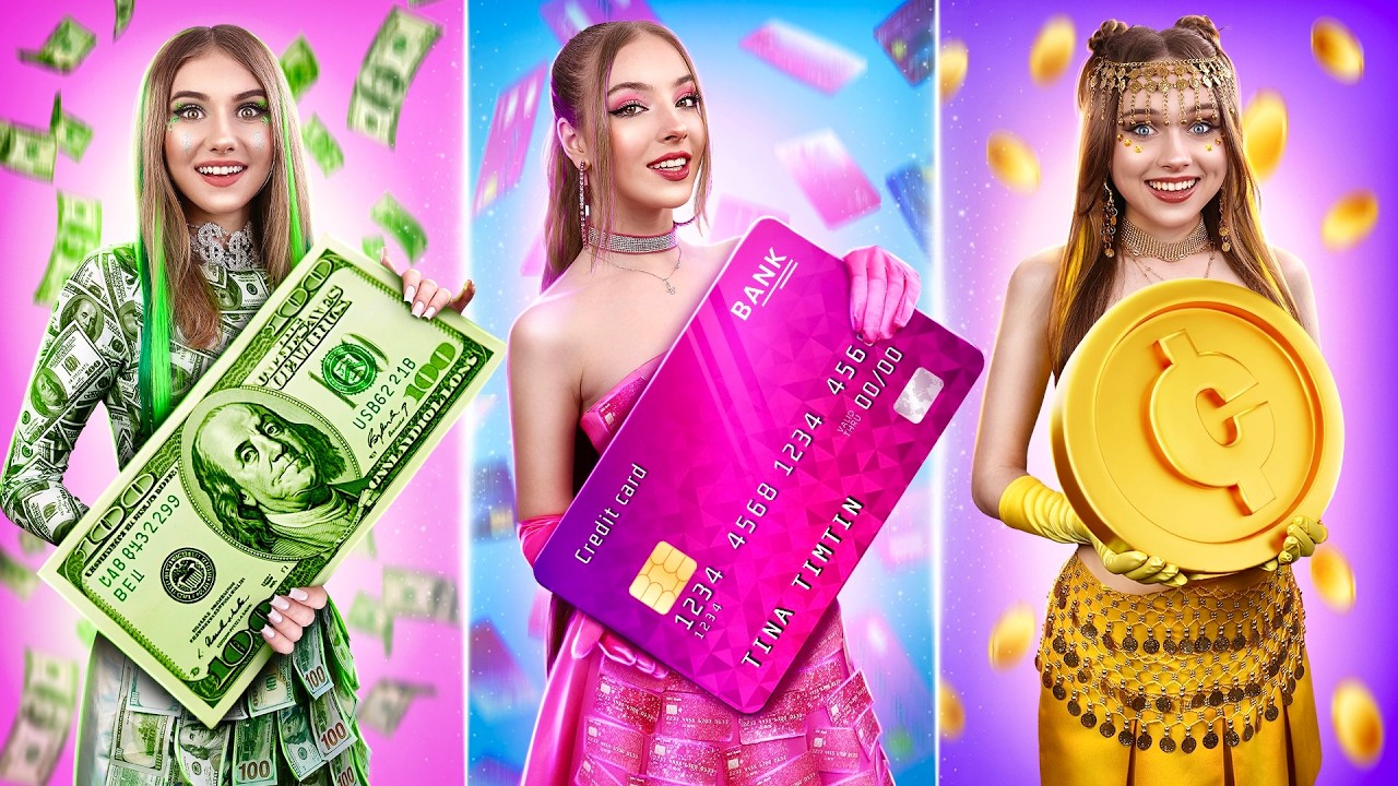 Fille Centime VS Fille du Dollar VS Fille du Million ! Fille ATM dans la Vraie Vie