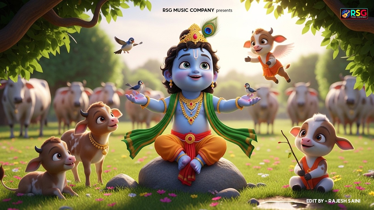 Choti Choti Gaiya, Chote Chote Gwal | छोटी छोटी गैया | #Little Krishna Bhajan - Krishna Bal Leela
