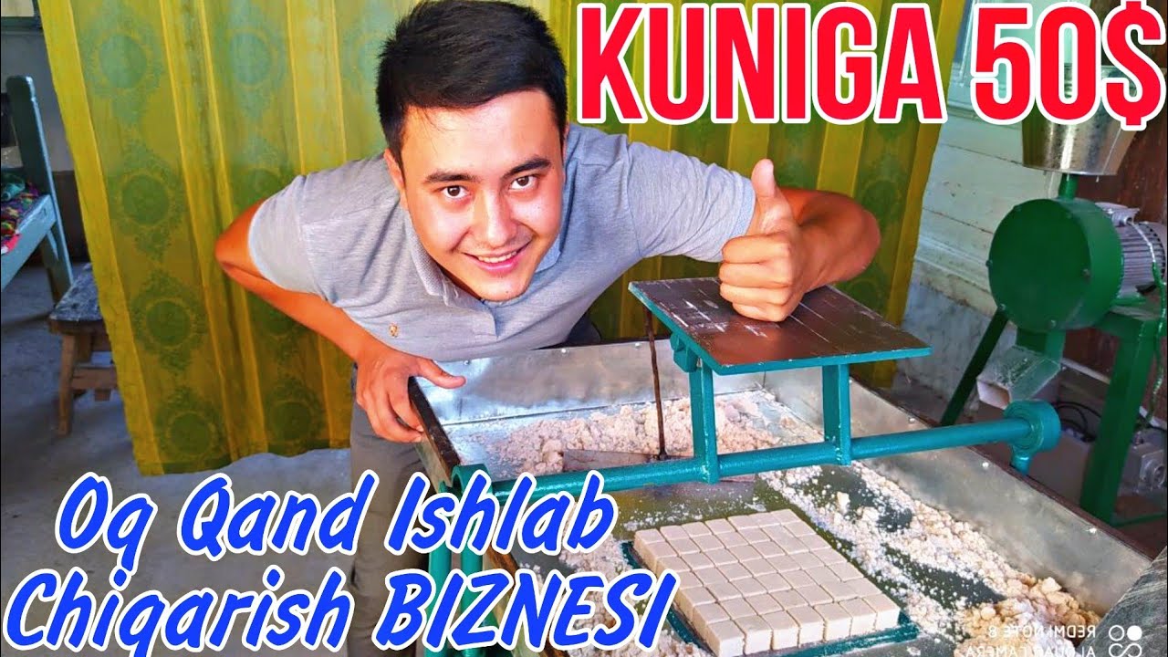 UY SHAROITIDA OYIGA 1500$ DAROMADLI OQ QAND ISHLAB CHIQARISH BIZNESI