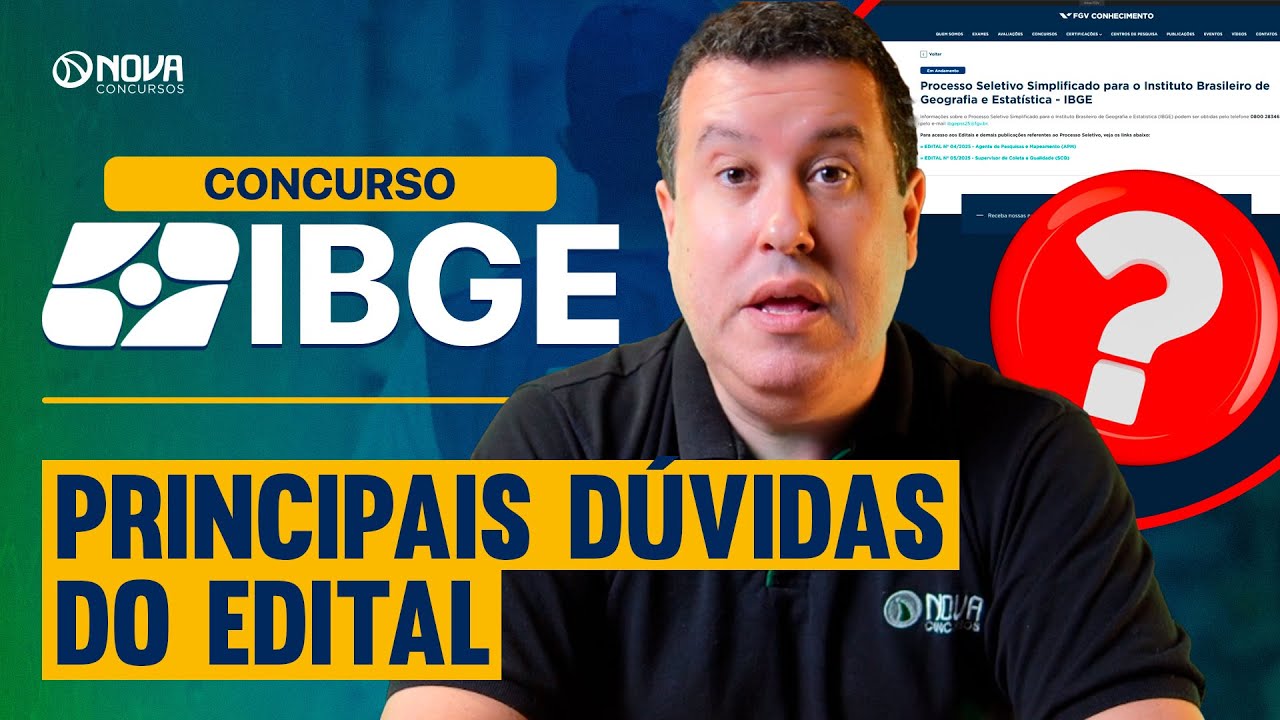 CONCURSO IBGE TEMPORÁRIO 2025: TODAS AS DÚVIDAS DO EDITAL ✅