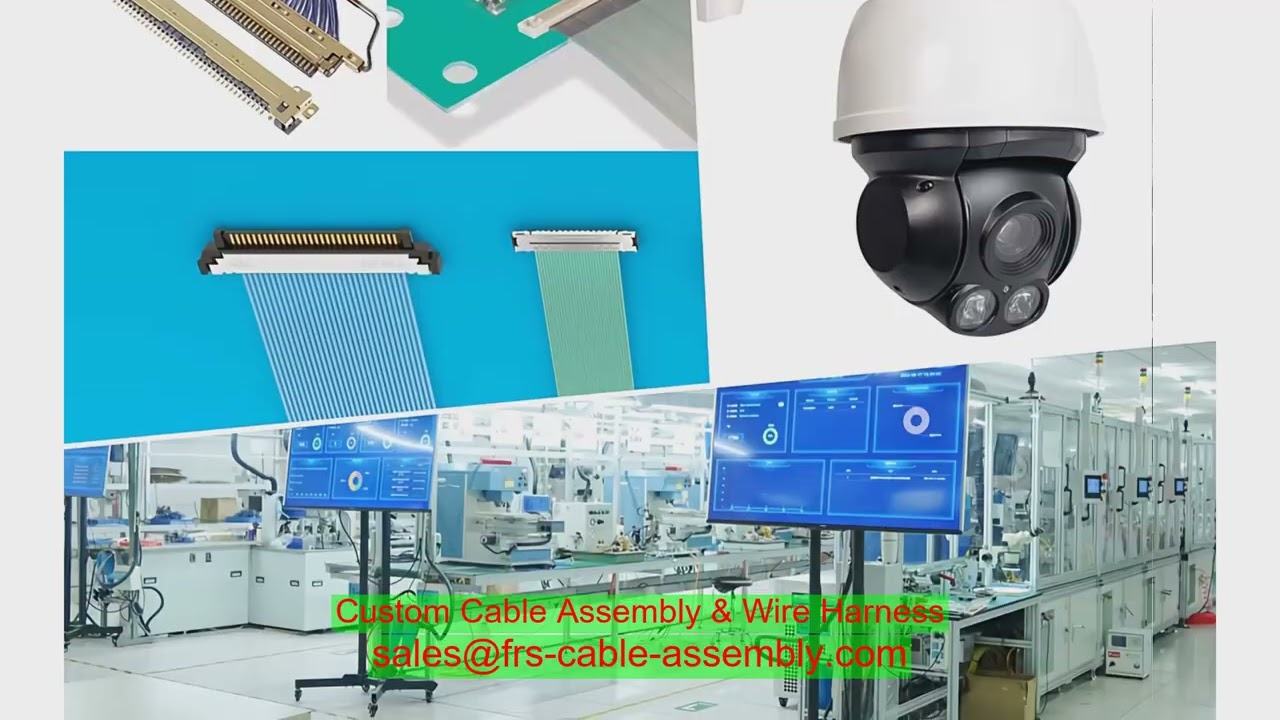 micro coax amphenol for robotics 44 AWG Fine Pitch Connector Cables Micro Flex Coaxial Cables custom