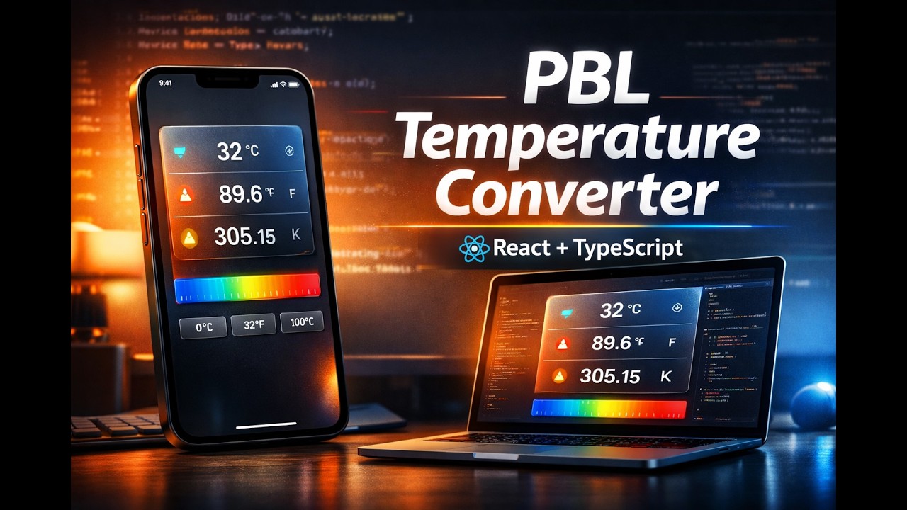 Build Temperature Converter App 🔥 | React + TypeScript | PBL Project
