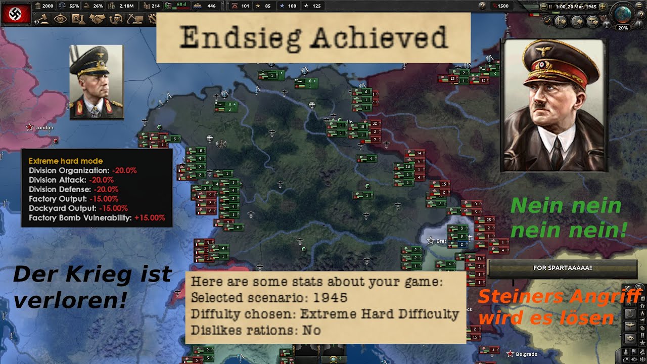 HOI4 Endsieg 1945 Germany Extreme hard mode NO EXPLOIT playthrough part 2 | Entrenching and Stealing