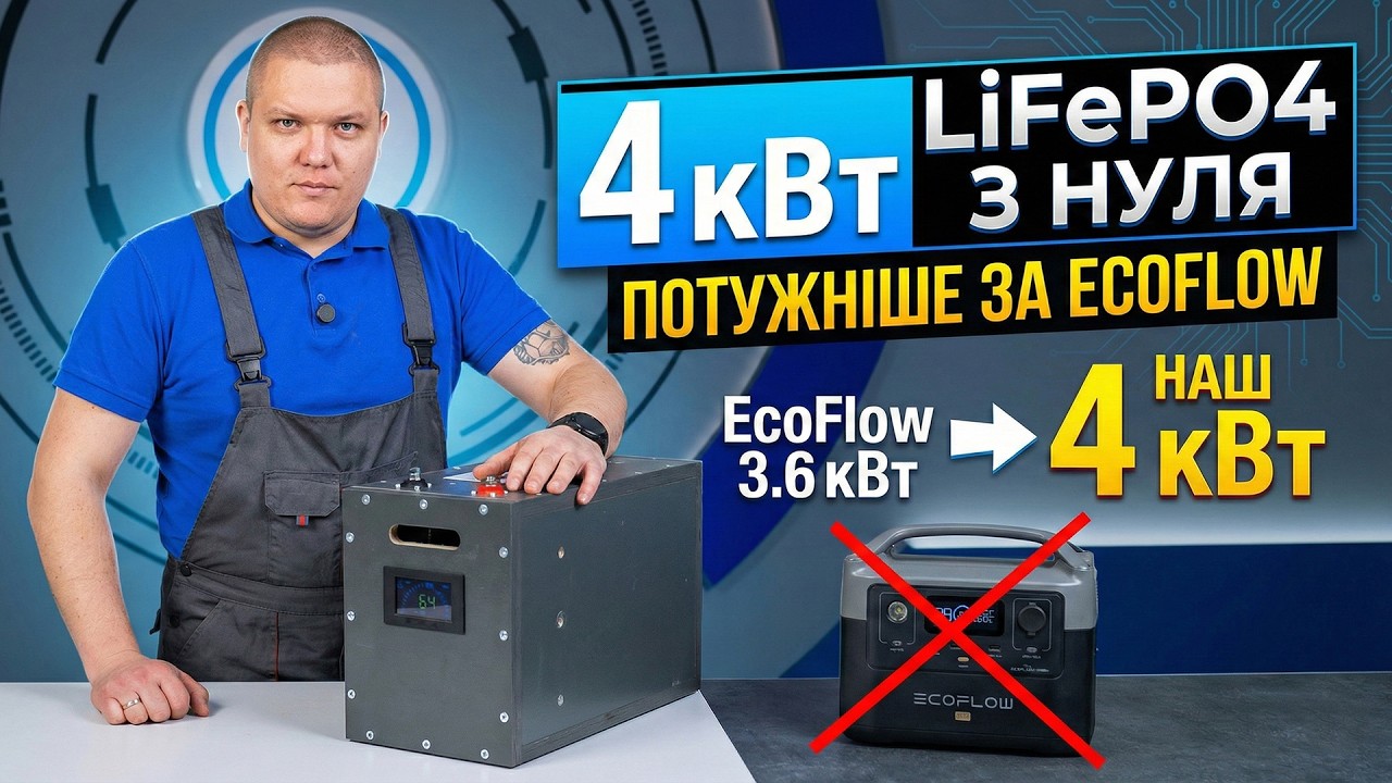 Потужніше за EcoFlow! Збираємо LiFePO4 акумулятор 4 кВт з нуля