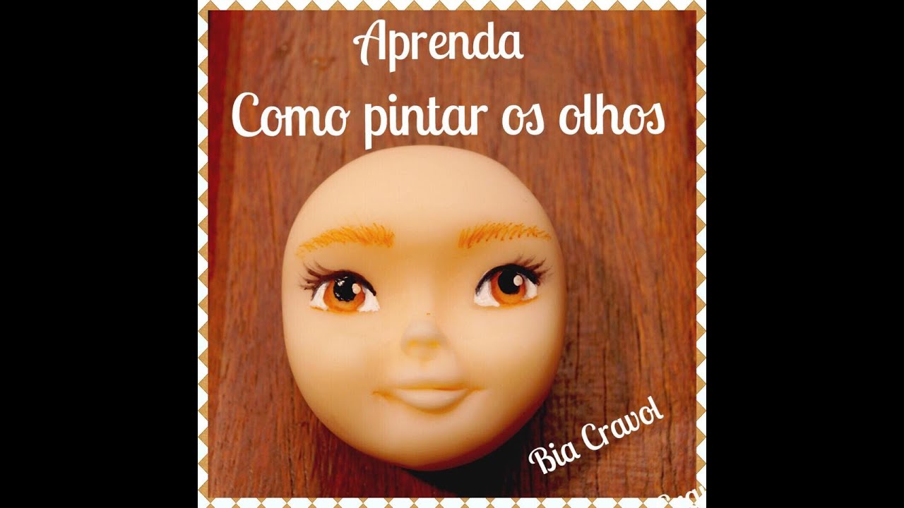 Como pintar olhos - Biscuit - porcelana fria-  By Bia Cravol
