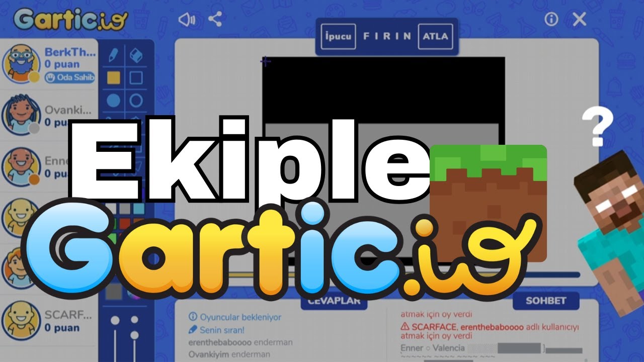 6 KOMİK BIYIKLI RESSAM RESİM ÇİZİYOR! | GARTİC İO | MİNECRAFT MODU