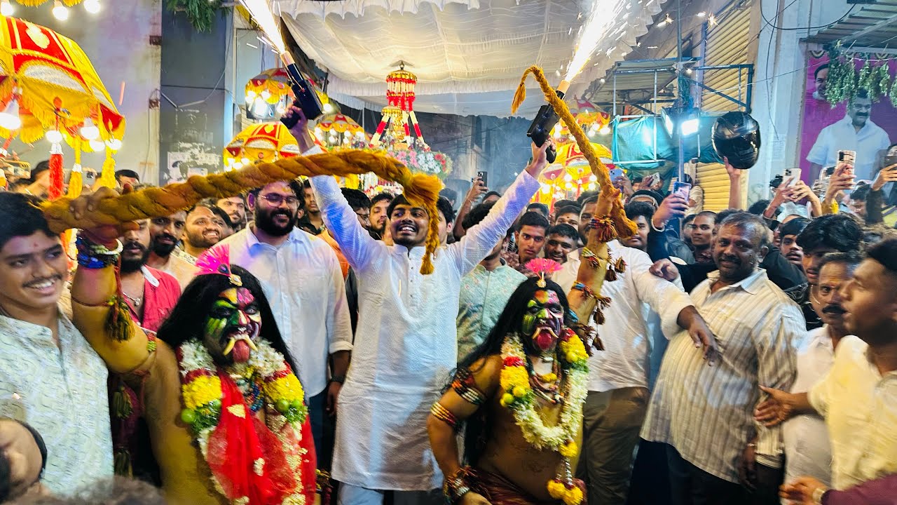 Athelli Sai  priansh Goud Palaram Bandi 2024 | Shivamani Potharaju Entry | Secunderabad Bonalu 2024