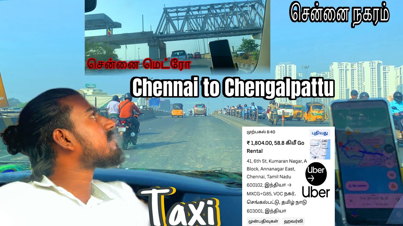 Chennai pickup🚖 Chengalpattu 😨uber 📲Rs,1804💸🤩#abc#abctraveller#carlife#uber#chengalpattu#uber#ola#tn