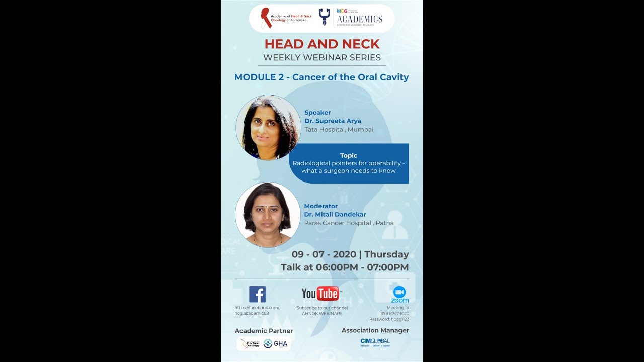 Radiologic pointers for operability or oral cancers - Prof.Supreeta Arya