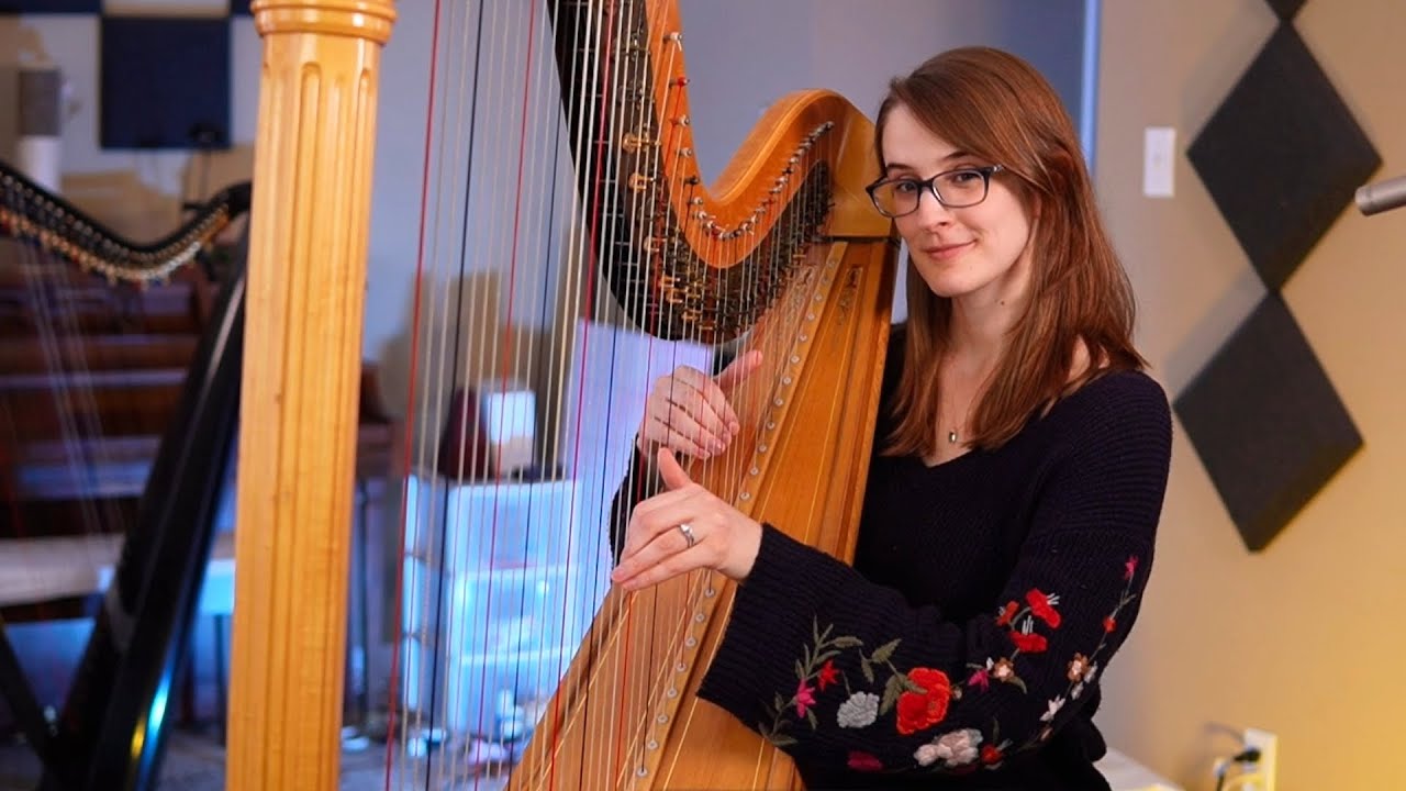 Golden Hour by JVKE - Pedal Harp Cover