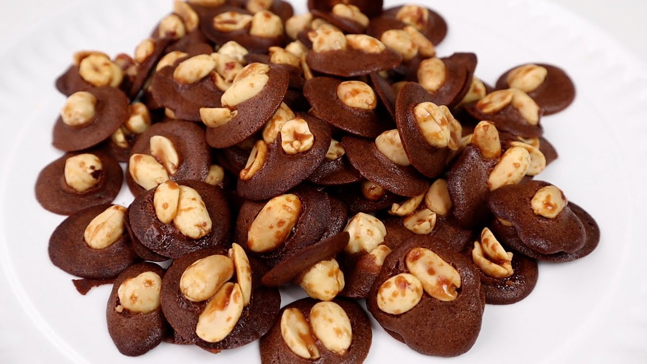 One-bite Thin Cookie with Nuts❗  蛋白薄脆饼 巧克力 抹茶 草莓 Nuts Tuile