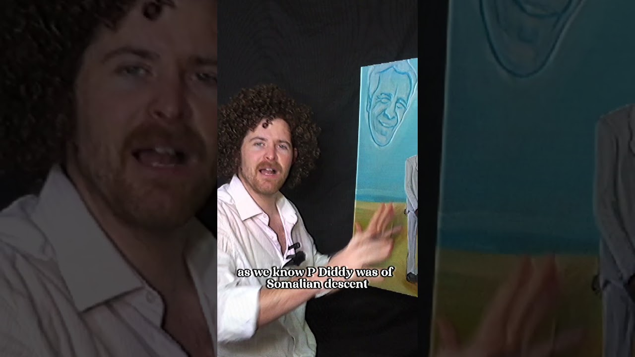 Painting P Diddy on Epstein's Island with Bob Ross