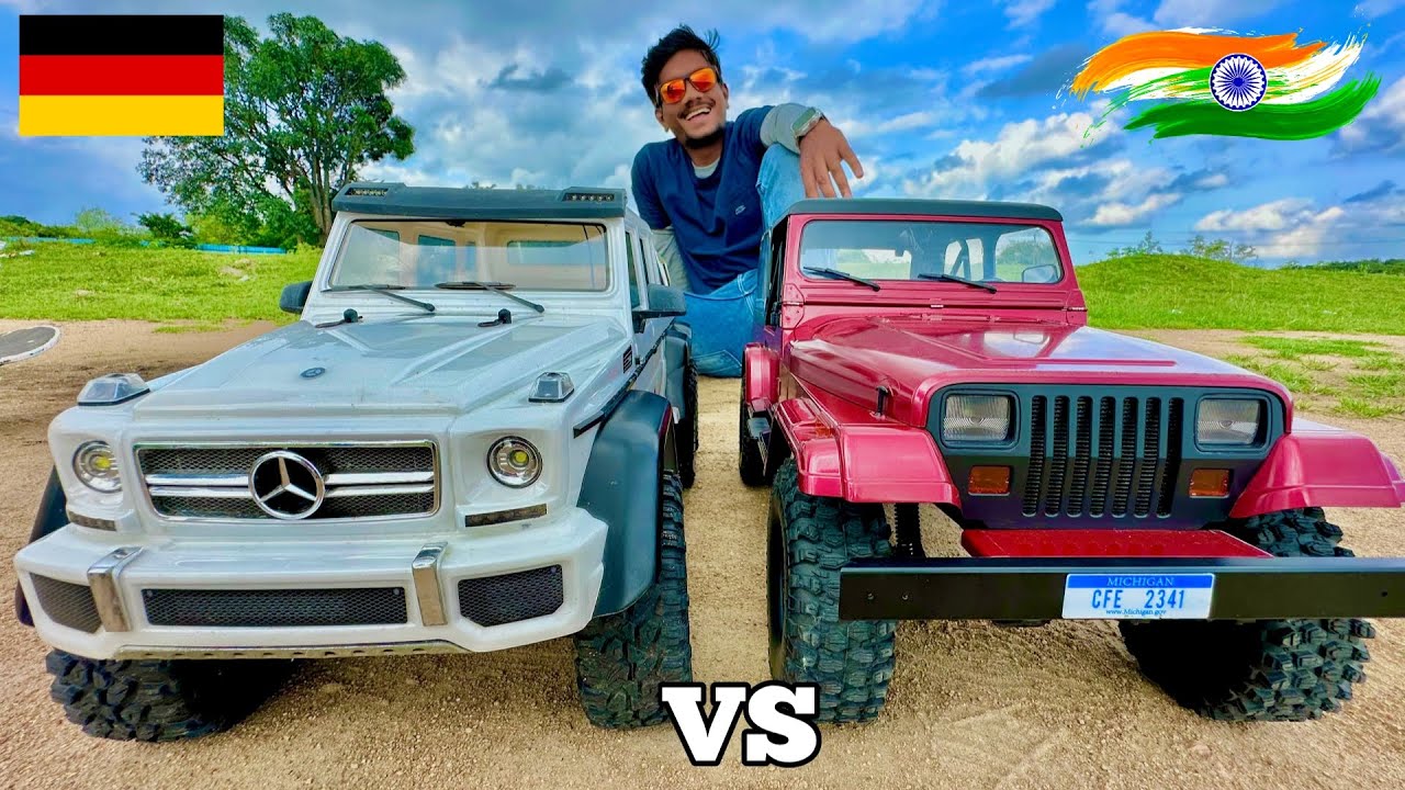 RC Mahindra Thar Vs Mercedes G Wagon Traxxas Unboxing & Fight - Chatpat toy tv