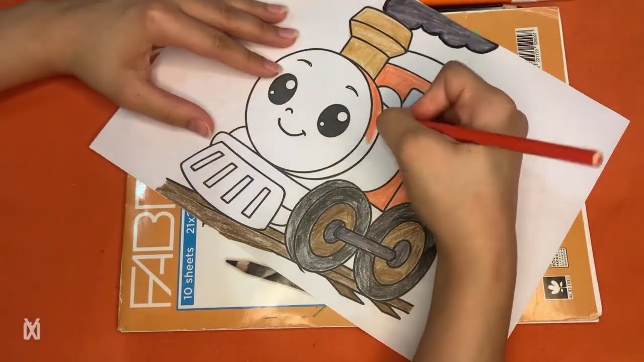 CHOO CHOO !! 🚂 Welcome Aboard ! Let’s color a pretty Train ! 