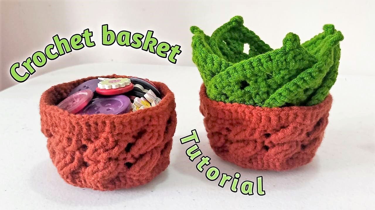 CROCHET BASKET | COZY CROCHET MULTI-PURPOSE MINI BASKET | DIY MINI ORGANIZER | COASTERS HOLDER
