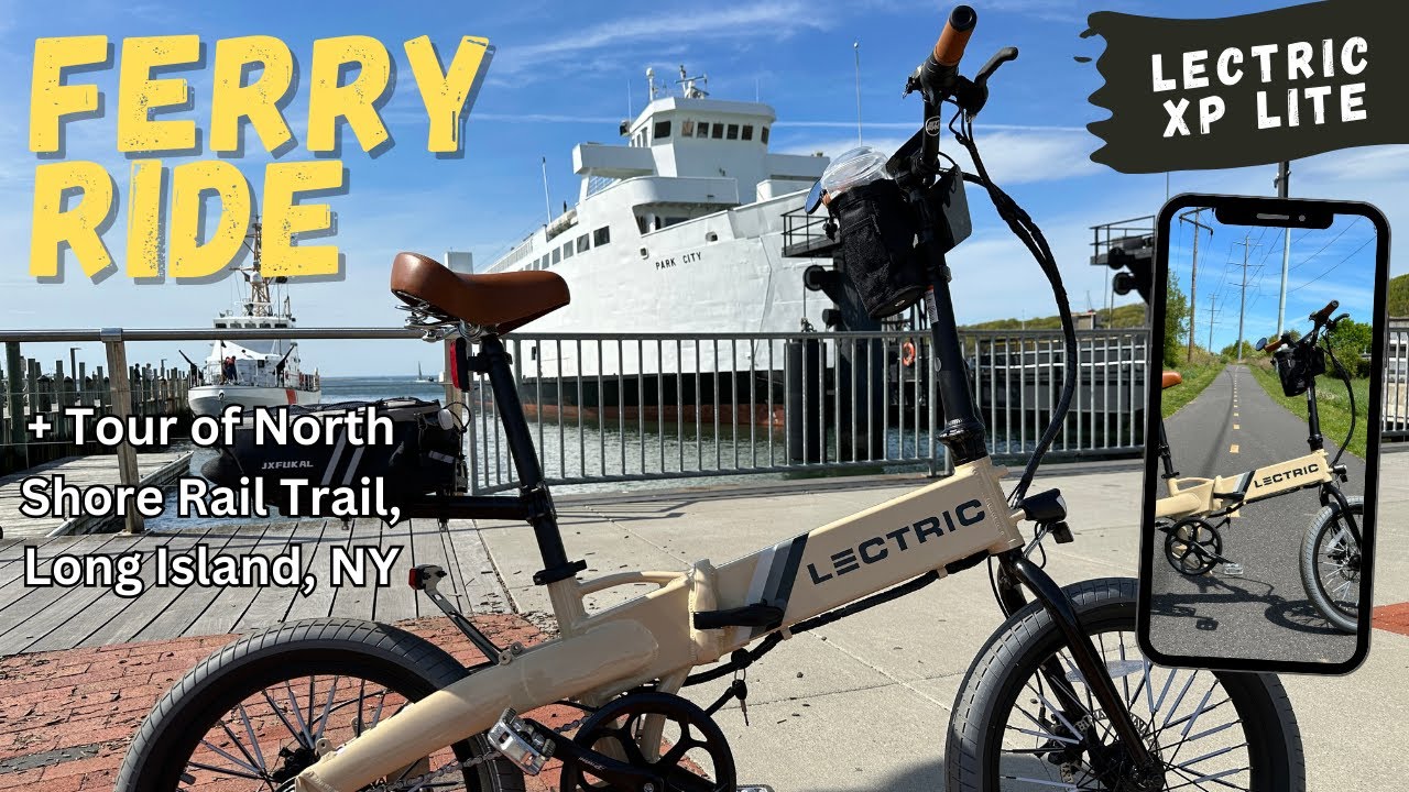 Lectric XP Lite Ferry Ride to North Shore Rail Trail | Long Island