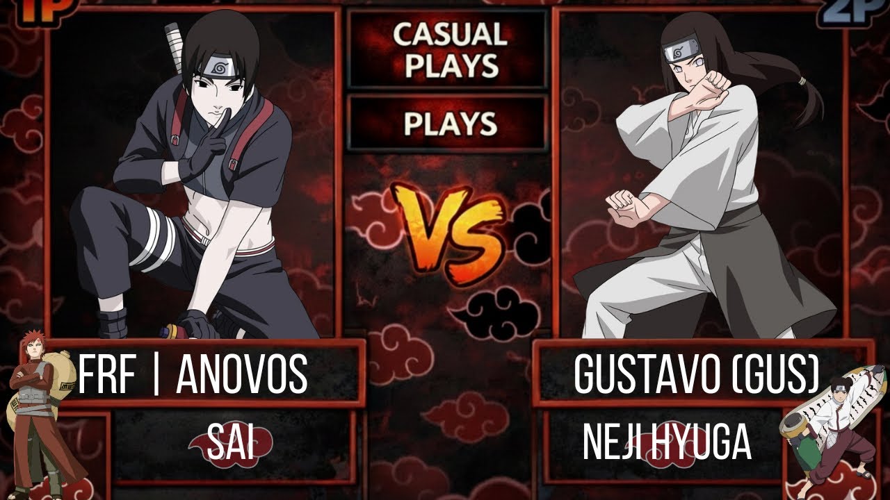 AKATSUKI ARENA UN6 ONLINE Sai VS Neji Hyuga  (Casual matchs) Alpha 3.3