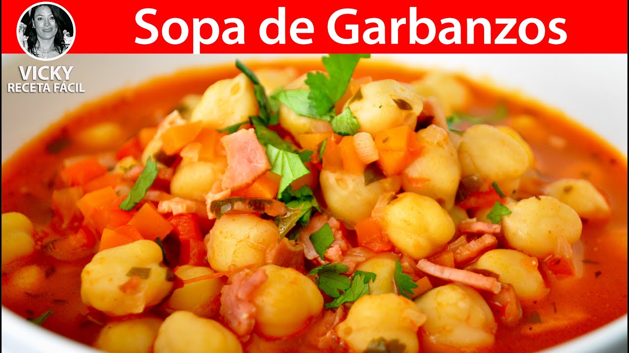 Sopa de Garbanzos | #VickyRecetaFacil