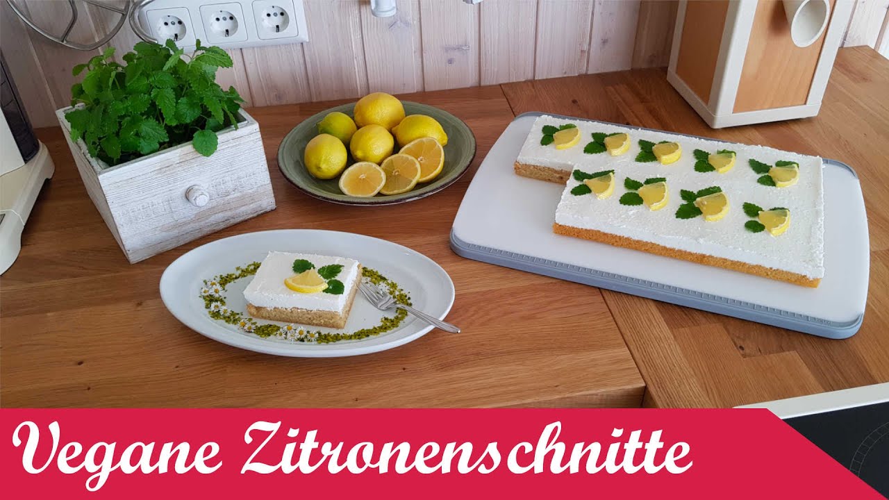 Vegane Zitronenschnitten (Laktosefrei)