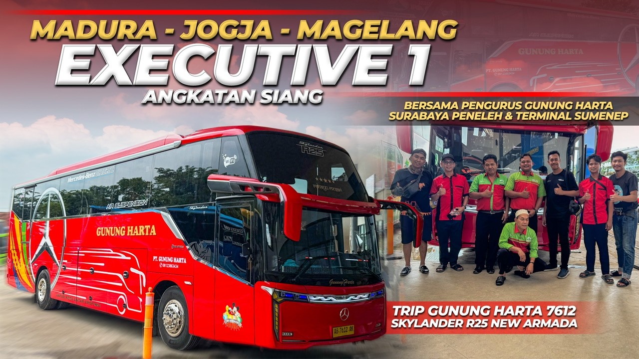 LINE PERDANA DARI SUMENEP TUJUAN JOGJA MAGELANG‼️ Launching Rute Baru Gunung Harta Executive Class