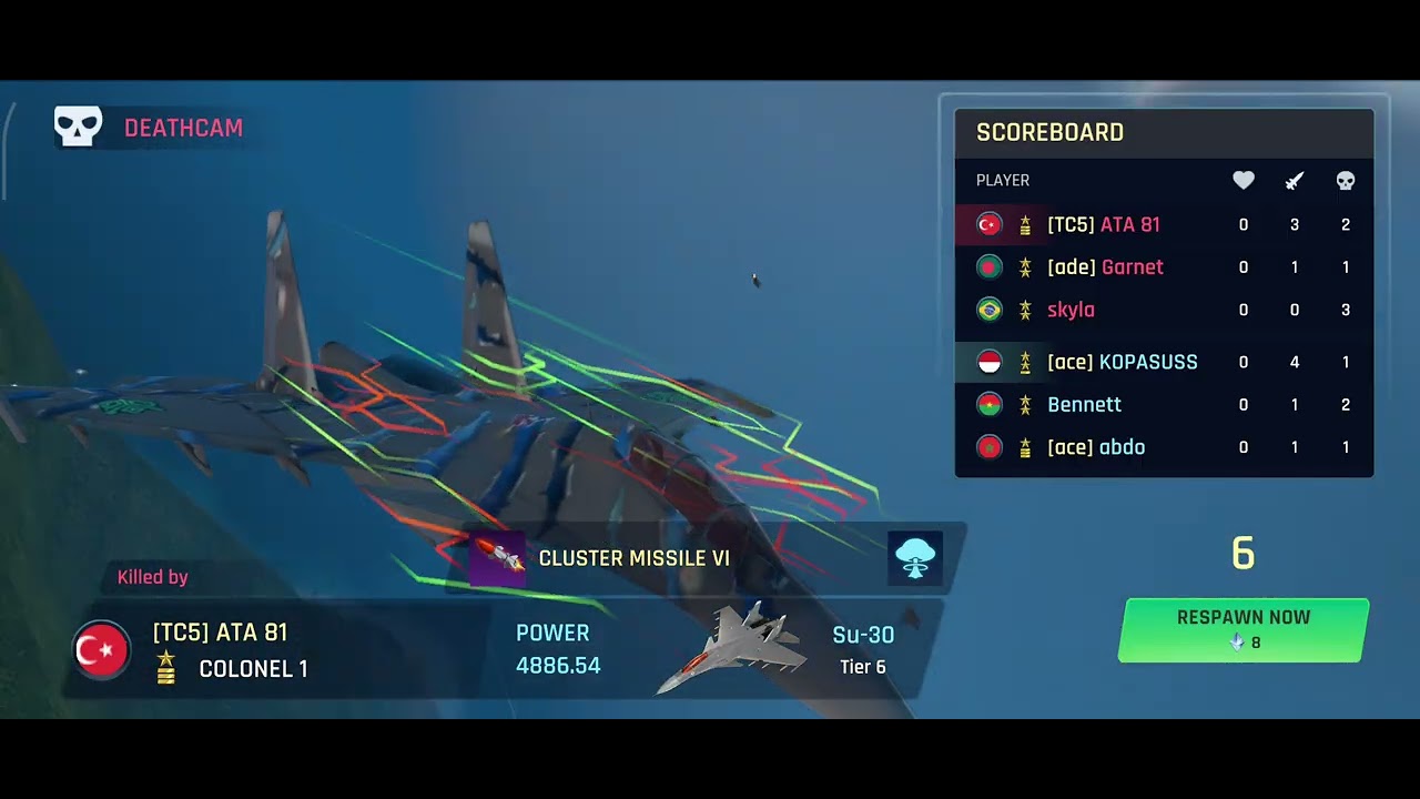 Sky Warriors Gameplay F-22 V-S SU-30 Full Stickers @#