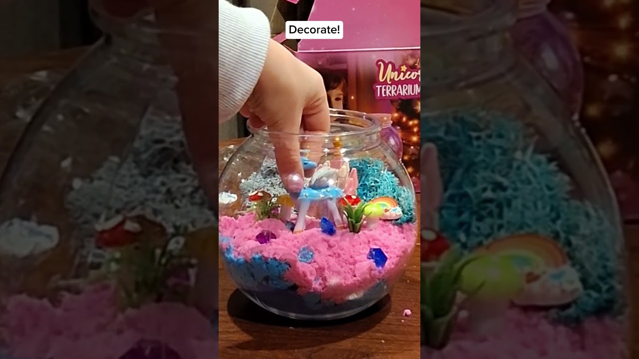 Make a Unicorn terrarium!! GLOW!!!