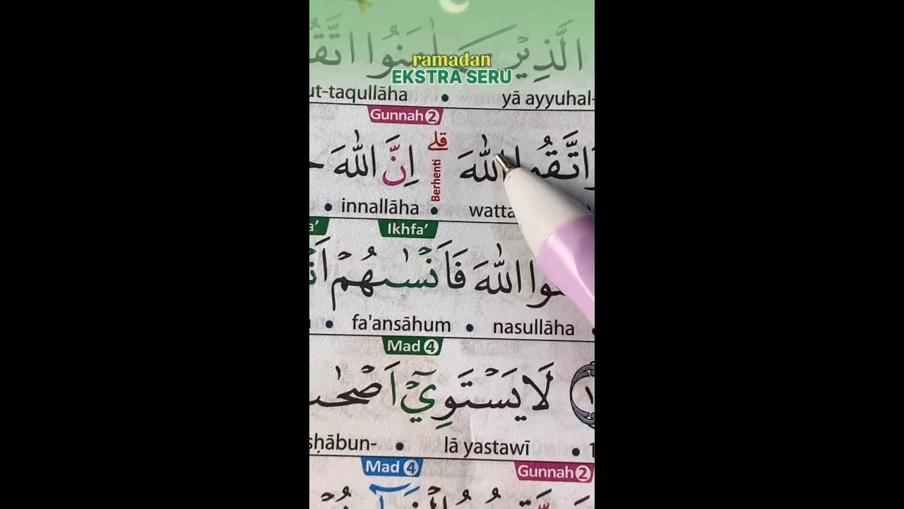 BELAJAR MENGAJI AL-QUR'AN DAN TAJWIDNYA 10 MARET 2026