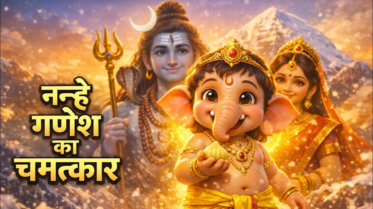 नन्हे गणेश का चमत्कार 🙏 | बाल गणेश की दिव्य कहानी | Kids Ganesh Story Hindi