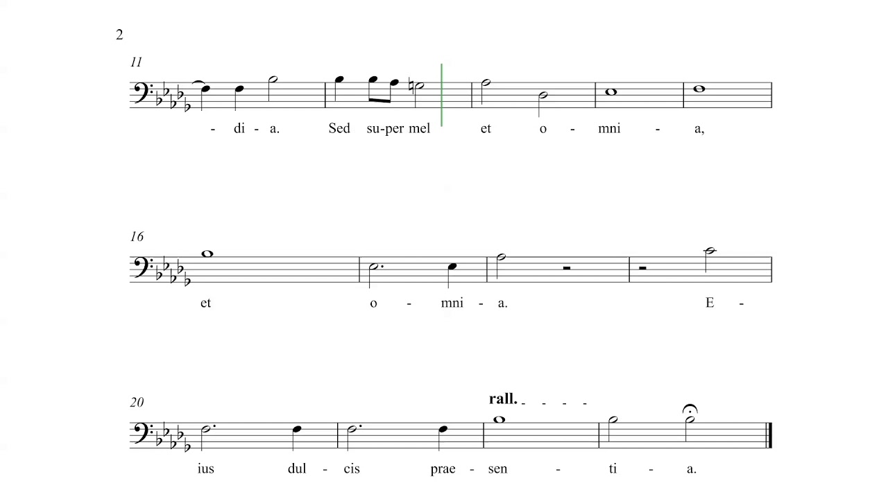Basse I - Jesu dulcis memoria, T.L. de Victoria