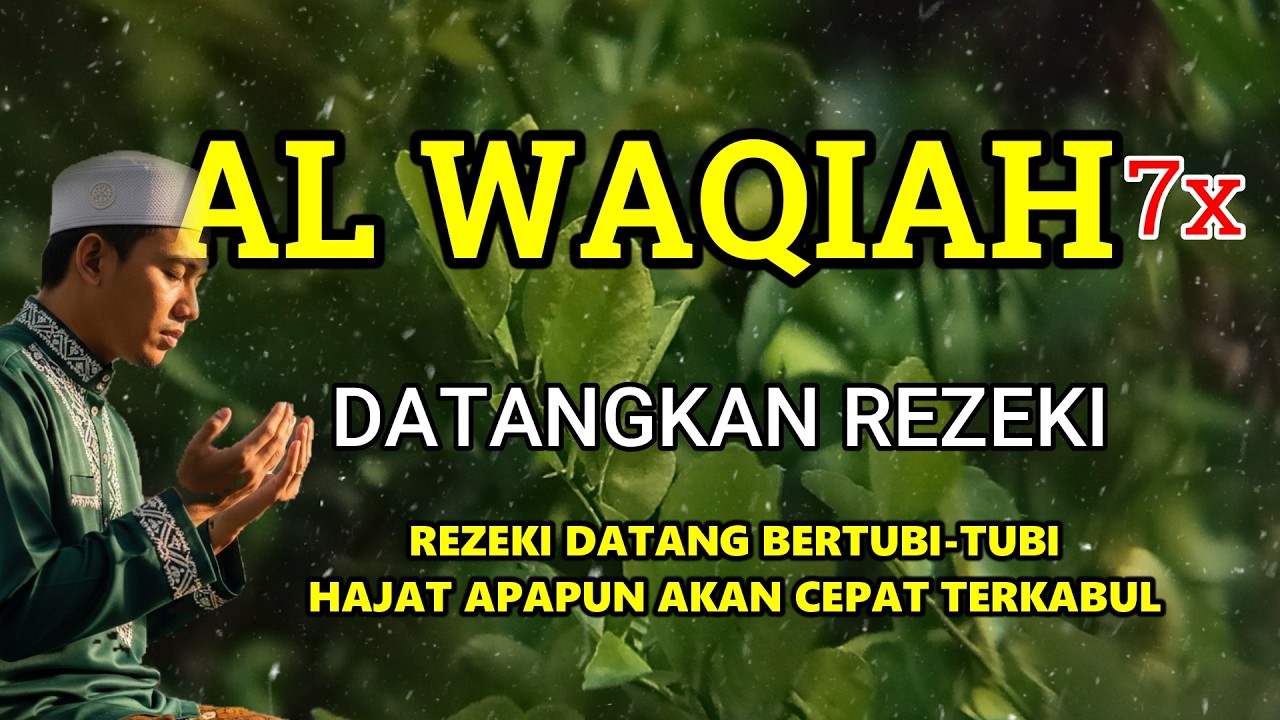 Baca Surah Al WAQIAH 7x - Dengarkan Hutang Lunas, Rezeki Datang dari Berbagai Arah, Bacaan Al Quran