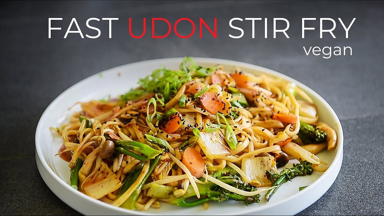 FAST Weeknight Udon Noodles Stir Fry Recipe!