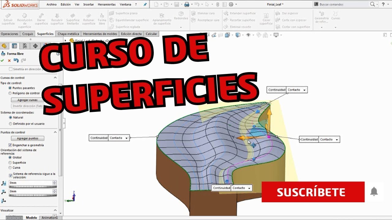 Tutorial  SOLIDWORKS - Curso de Superficies / Surfaces para Principiantes