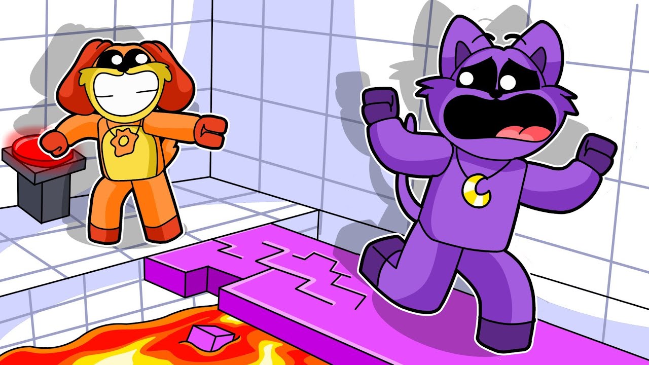 CATNAP y DOGDAY JUEGAN a TEAMWORK PUZZLES de ROBLOX 😂 Smiling Critters Poppy Playtime 3