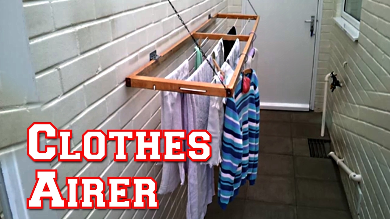 Make a Drop Down Clothes Airer