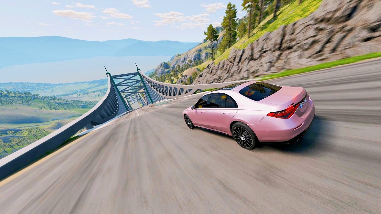 Full Throttle INSANE Long Downhill Mayhem! | BeamNG.drive Epic Crashes & Speed Test #48