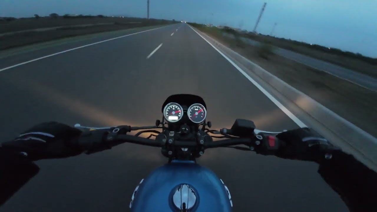 Peaceful Blue Hour Ride on Royal Enfield Interceptor 650