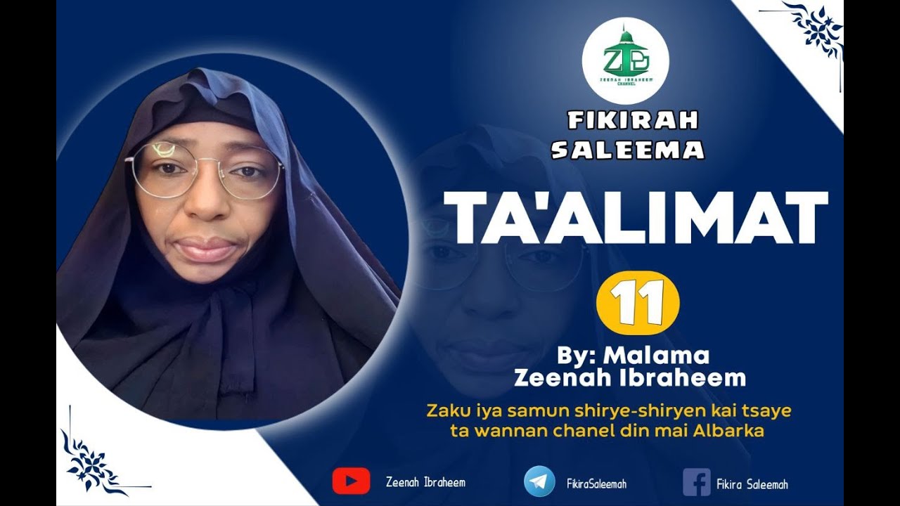 JAWABIN MALAMA ZEENATUDDIN IBRAHIM TA'ALEEMAT KASHI NA 11