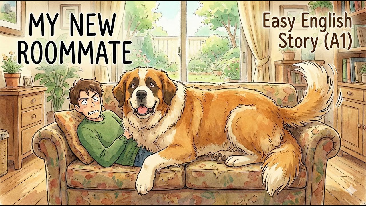 Learn English Through Stories⭐ My New Roommate | Easy English Story for Listening Practice A1 Level