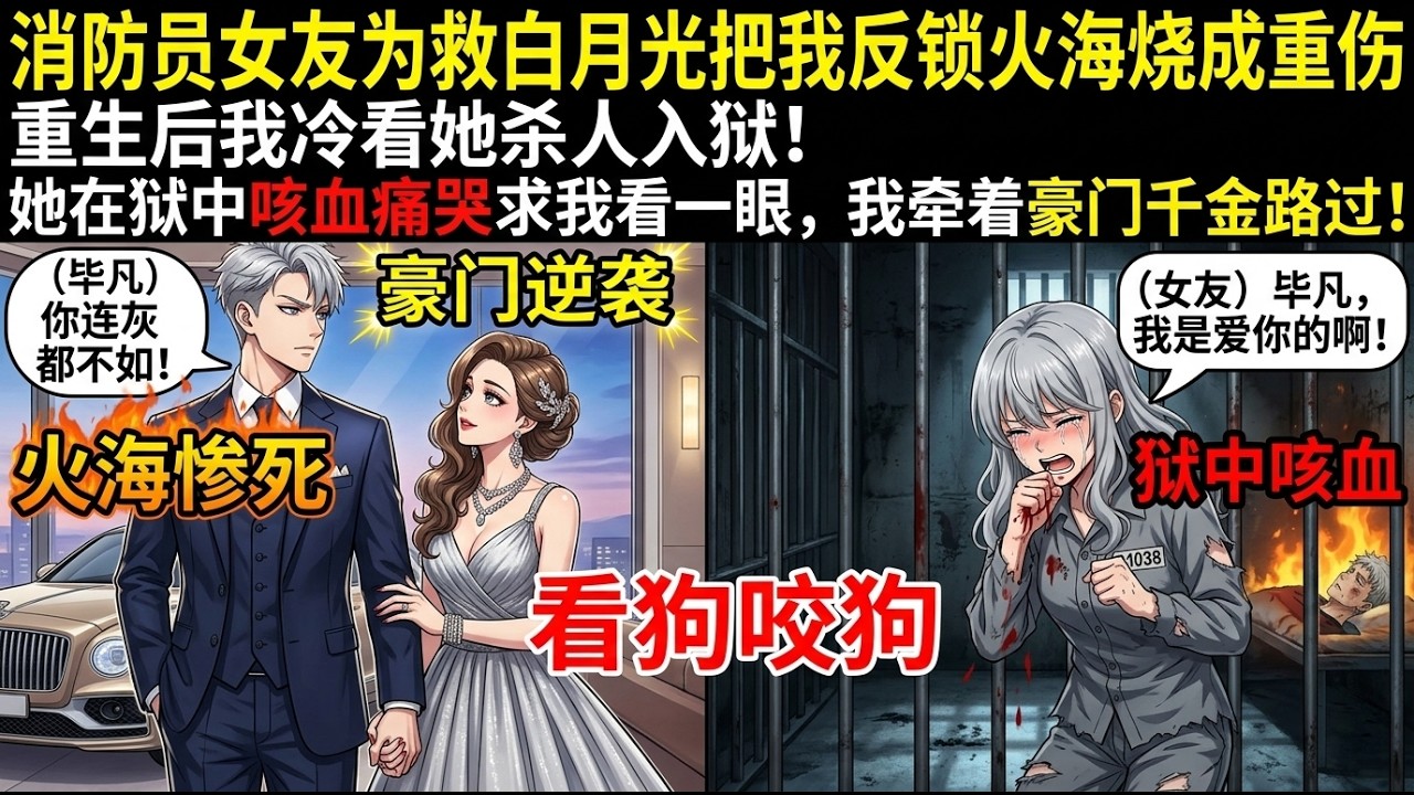 女友為救白月光把我反鎖火海燒成重傷，重生後我冷看她殺人入獄！她在獄中咳血痛哭求我看一眼，我牽著豪門千金路過！#爽文 #逆袭 #人性博弈 #道德绑架 #世情故事