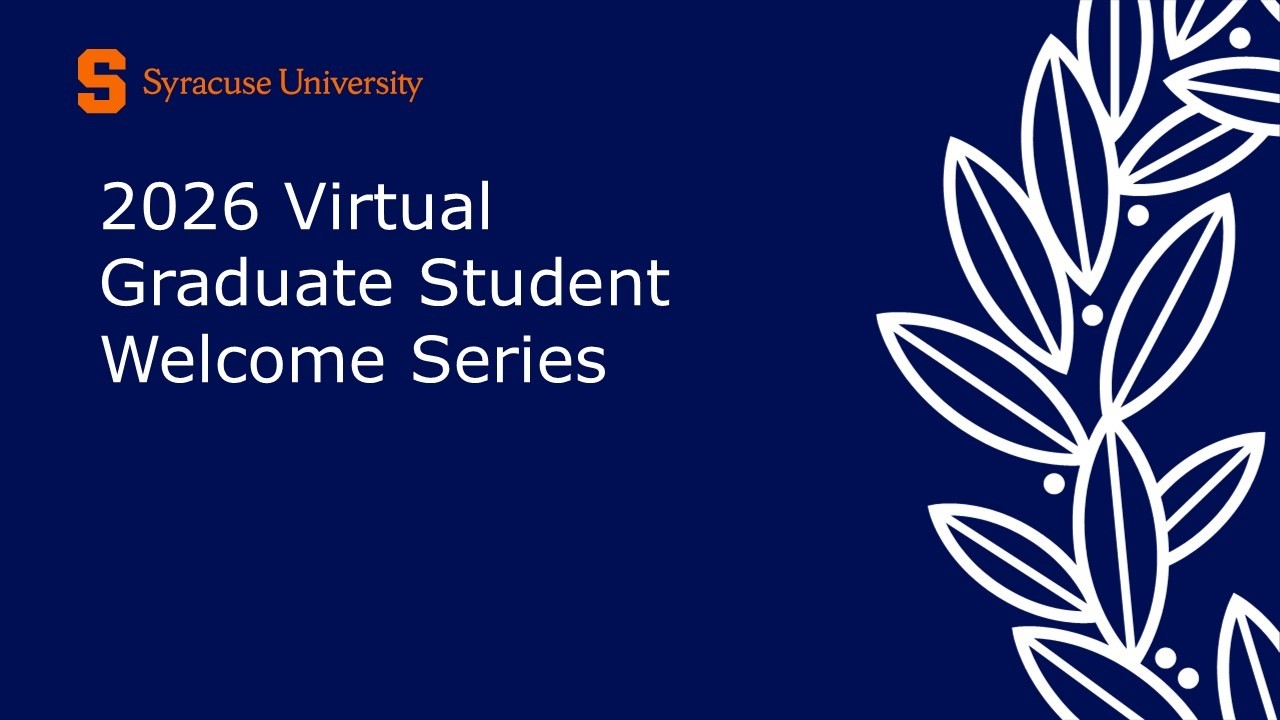 2026 Virtual Graduate Student Welcome Series #2 - Off Campus and Community Living