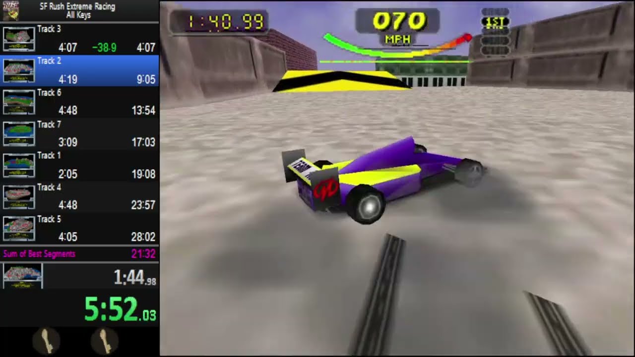 San Francisco Rush: ALL TRACKS - All Keys (27:38) [WR] Speedrun