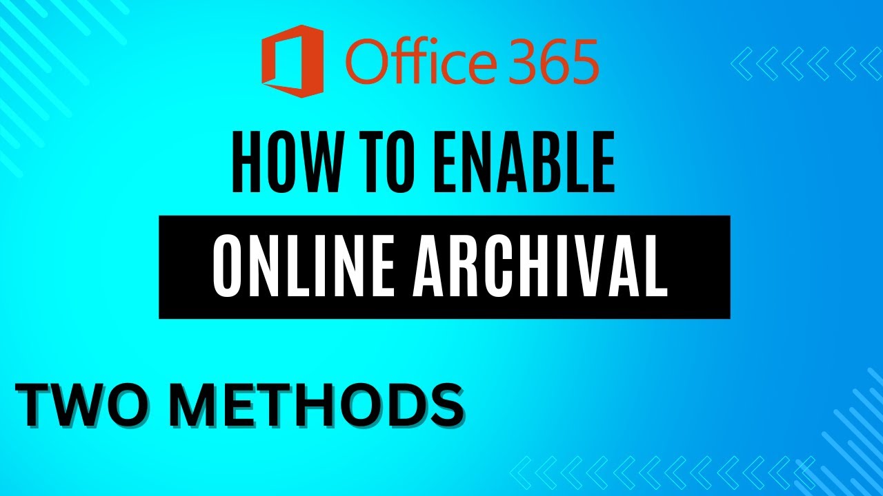 How to Enable Online Archive in Office 365 | Microsoft 365 Online Archival Tutorial