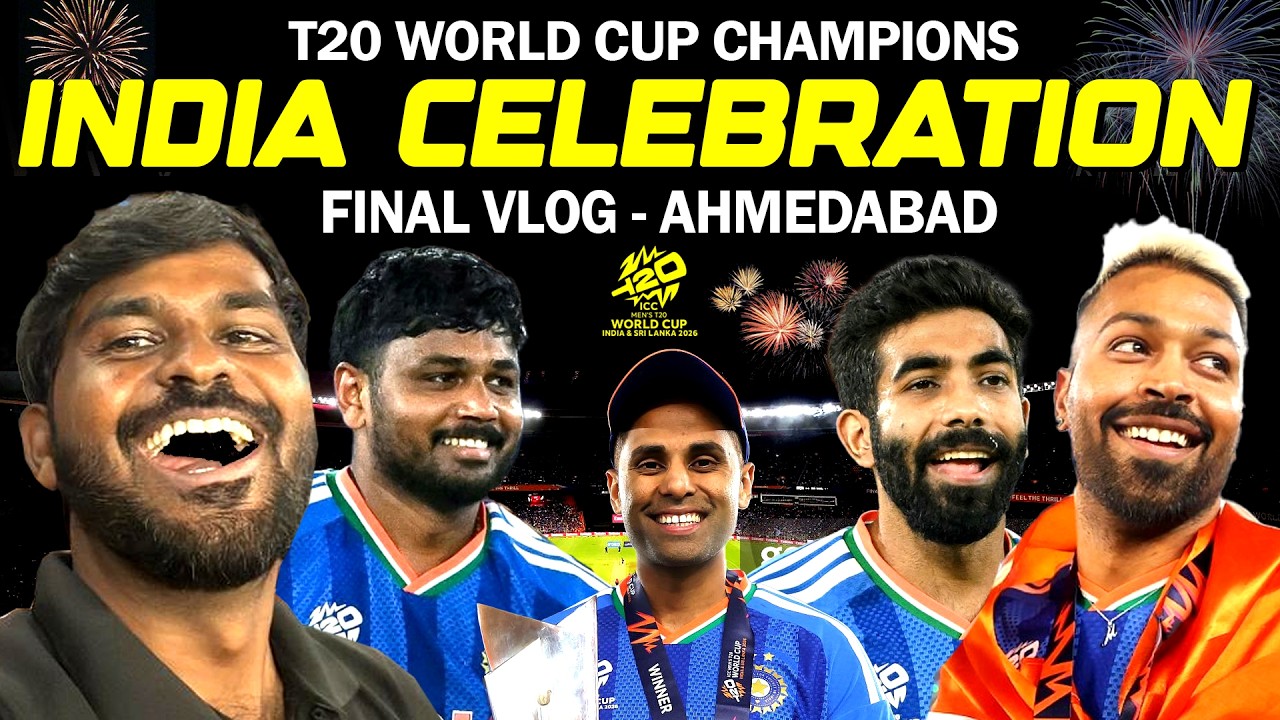 INDIA CELEBRATION 🇮🇳🎉T20 Champions🏆IND vs NZ T20 World Cup Final 2026 Vlog - Ahmedabad