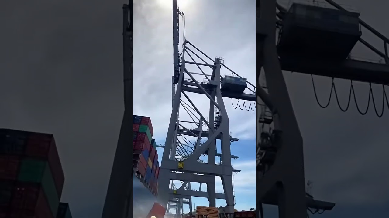 Cargo Ship Disaster: Containers Drop One by One