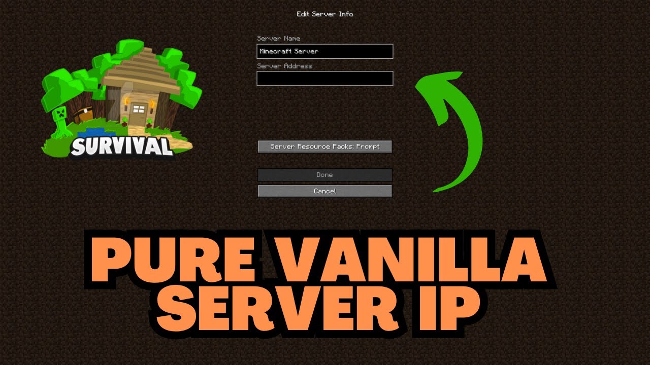 Minecraft Pure Vanilla Server IP Address