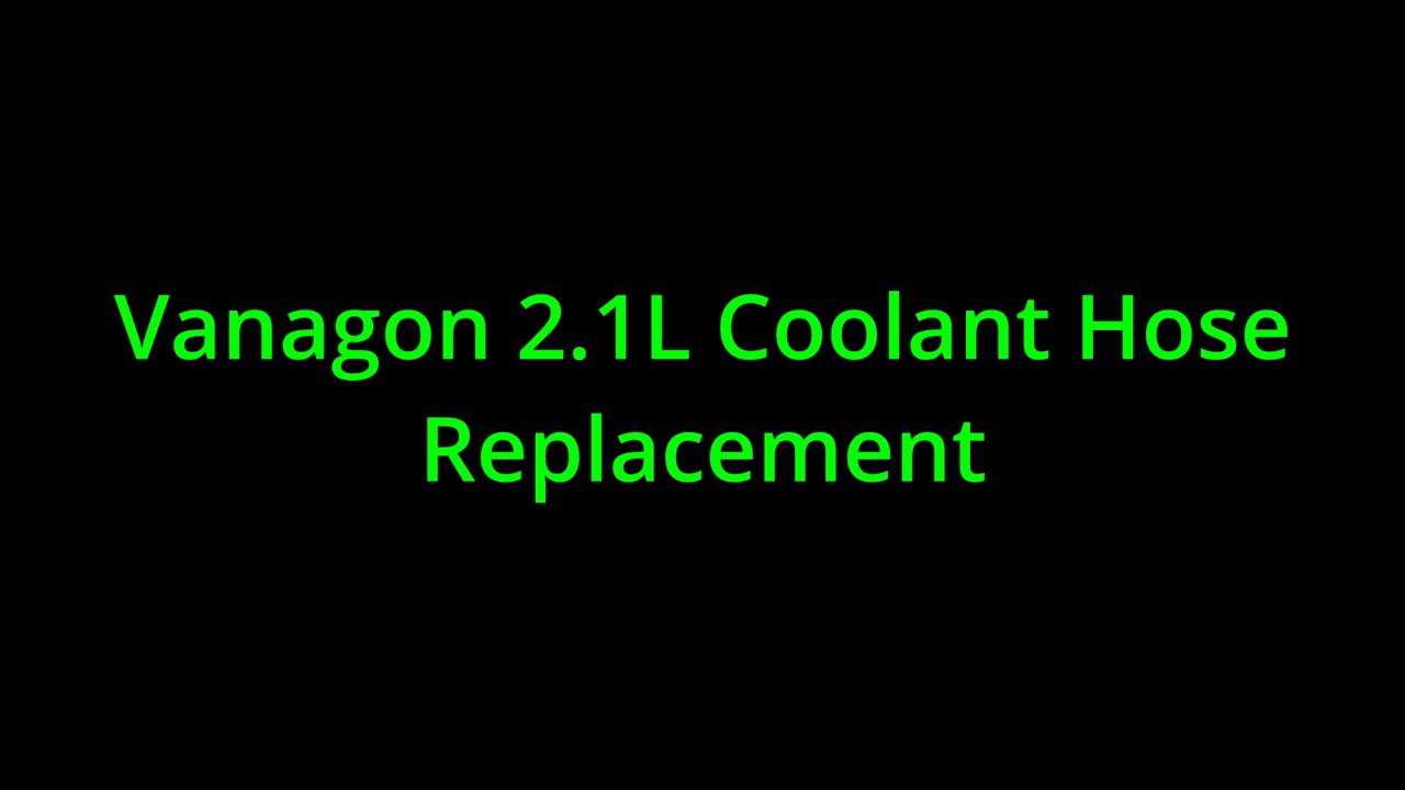 Vanagon 2.1L Coolant Hose Replacement