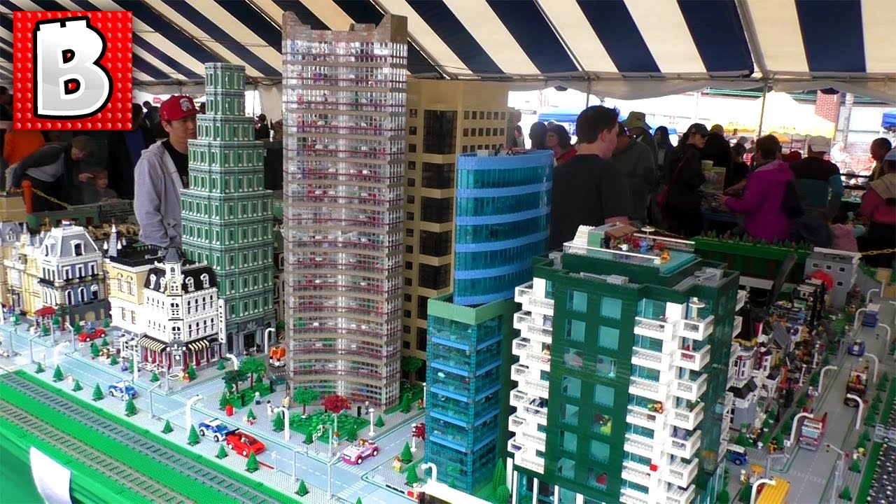 Big LEGO Trains in Big LEGO City!!! Railroad Days Fullerton 2017
