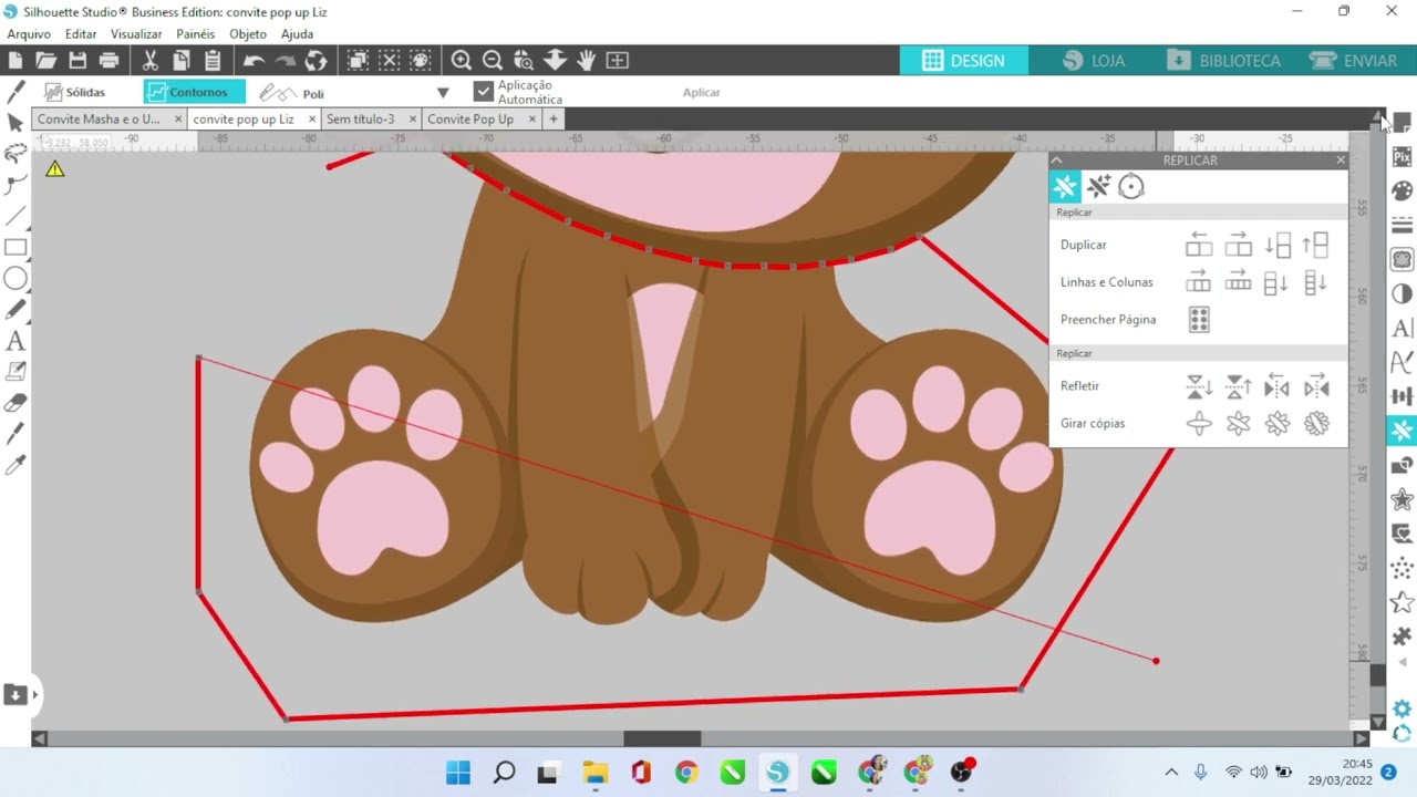 Como usar a ferramenta "FACA POLI" no studio para pegar apenas  uma parte de uma figura