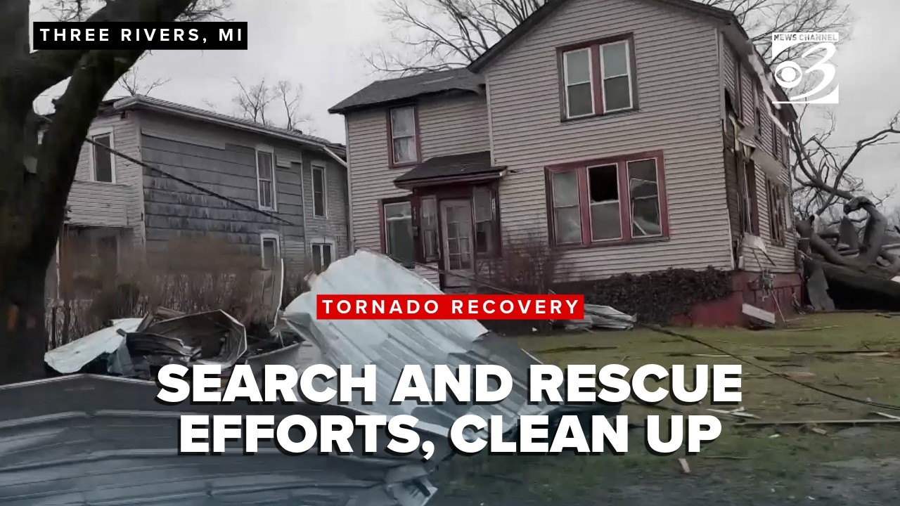 Recovery begins as Southwest Michigan tornado damage prompts ongoing search and rescue